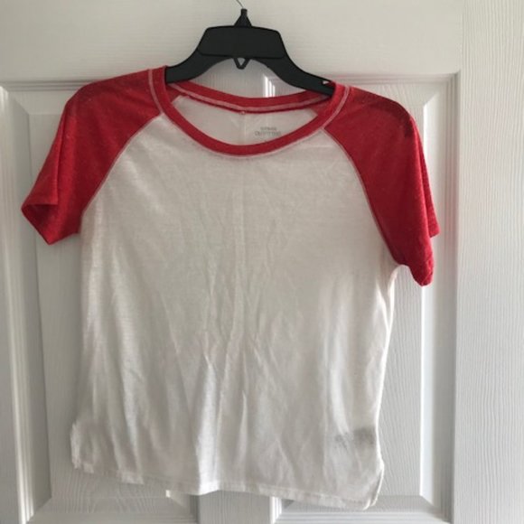 Urban Outfitters Tops - Urban Outfitters Red and White Baseball Tee